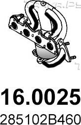 Катализатор Asso передний для Hyundai Elantra IV (HD) 2008-2011. Артикул 16.0025