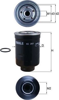 Топливный фильтр Mahle. Артикул KC 261D