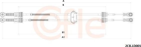 Трос переключения передач КПП Cofle для Lada Vesta I 2015-2026. Артикул 92.2CB.LD001