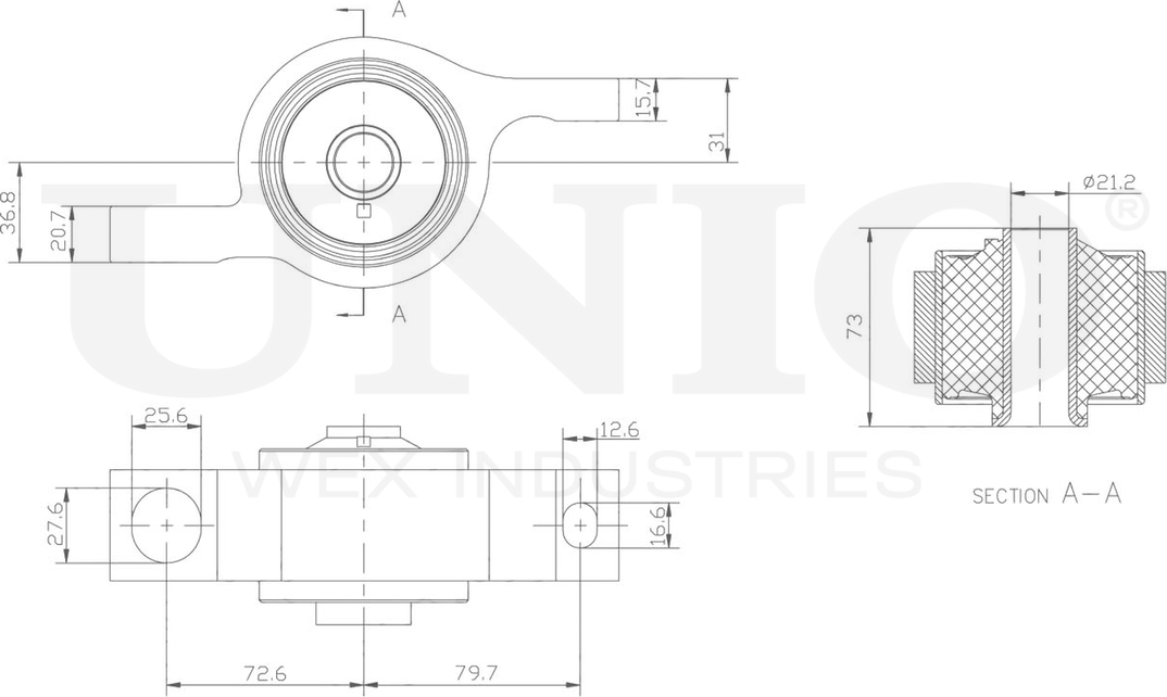 Сайлентблок рычага подвески (Unio). Артикул RMP-20111