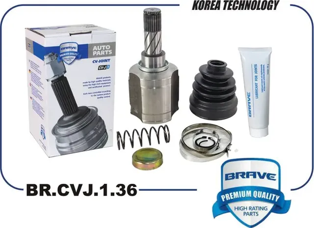 Шрус внутренний 391017275R BR.CVJ.1.36 левый Renault Duster (10-) 2.0i/1.5 dCi (Brave). Артикул BRCVJ136