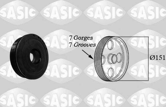 Шкив коленвала Sasic для Renault Grand Scenic II 2005-2008. Артикул 2154018