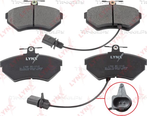 Тормозные колодки LYNXauto передние для SEAT Exeo 2008-2013. Артикул BD-1215