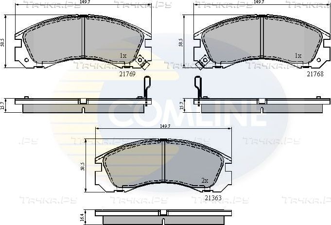 Тормозные колодки Comline Comline передние для Mitsubishi L400 1995-2005. Артикул CBP3234