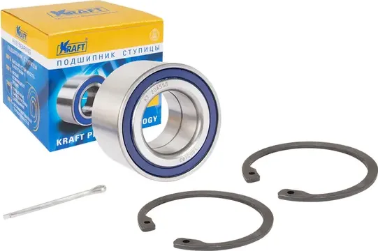 Подшипник ступицы переднего колеса, комплект Chevrolet Aveo(T200-55) ( (Kraft). Артикул KT204558