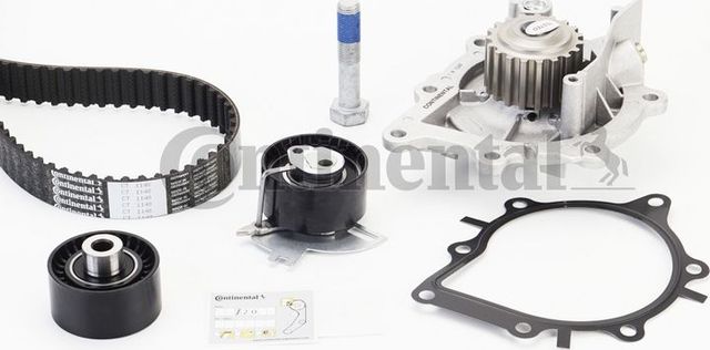 Помпа (водяной насос) с комплектом ремня ГРМ ContiTech. Артикул CT1140WP2