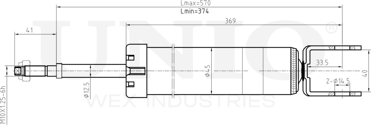 Амортизатор подвески (Unio). Артикул SAB-10698
