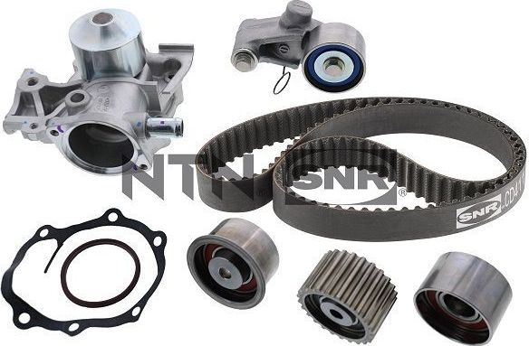 Помпа (водяной насос) с комплектом ремня ГРМ NTN / SNR. Артикул KDP481.040