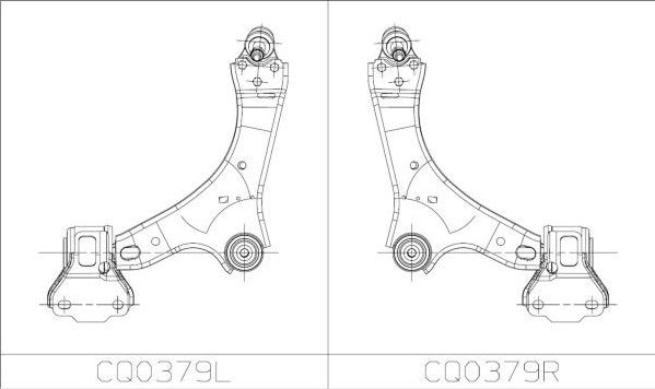 Поперечный рычаг CTR (алюминий) левый нижний для Land Rover Freelander II 2006-2014. Артикул CQ0379L