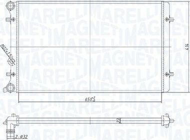 Радиатор охлаждения двигателя Magneti Marelli. Артикул 350213190800