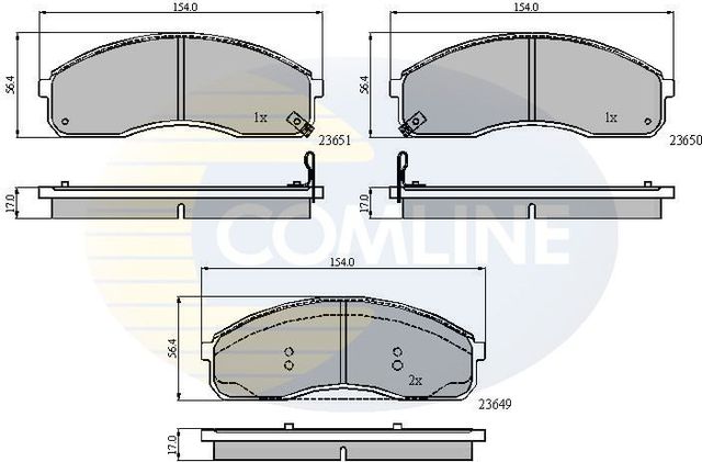 Тормозные колодки Comline. Артикул CBP3968