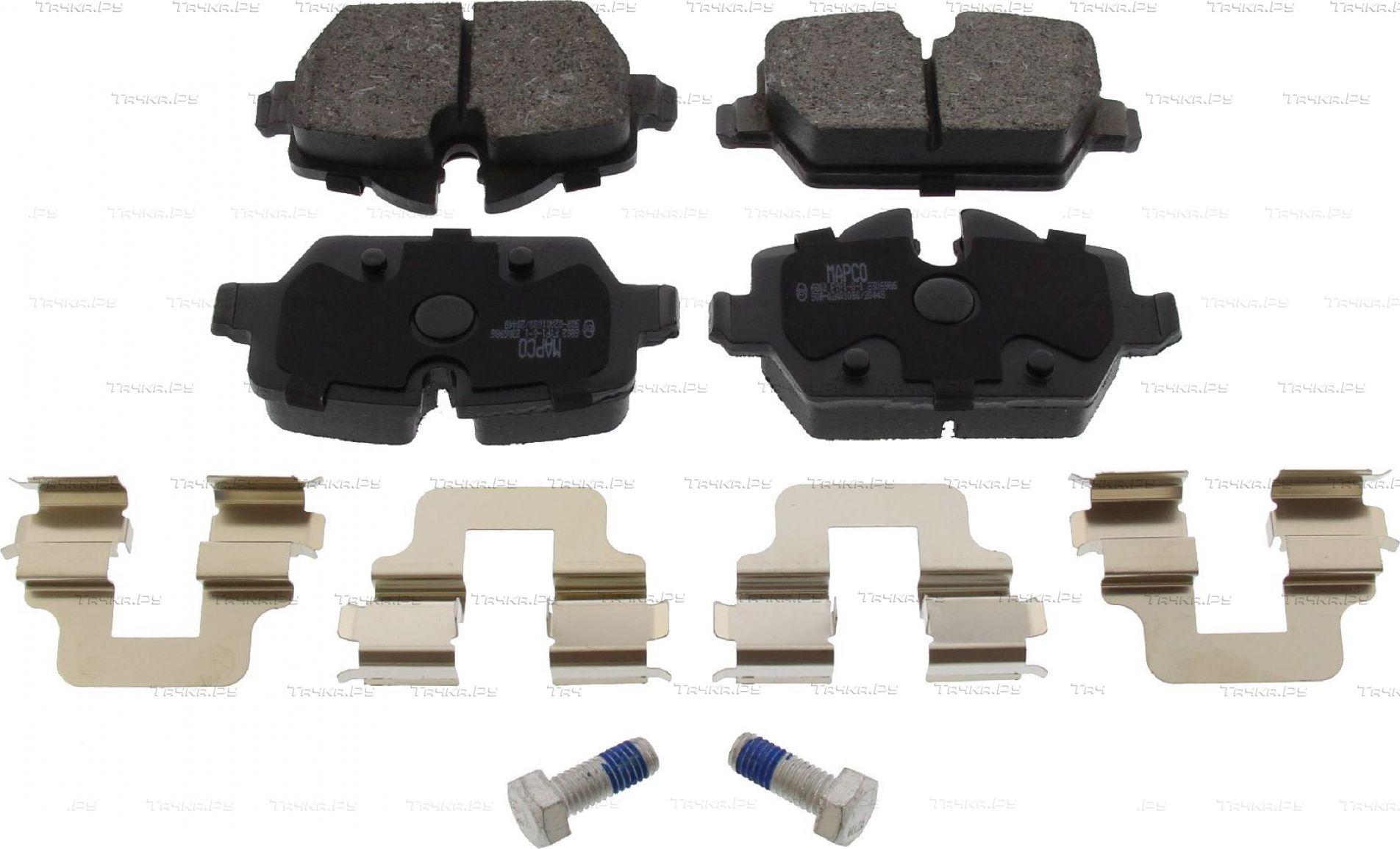 Тормозные колодки MAPCO задние для BMW 1 I (E81/E82/E87/E88) 2004-2011. Артикул 6802