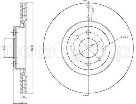 Тормозной диск Trusting передний для Fiat Strada 2010-2026. Артикул DF671