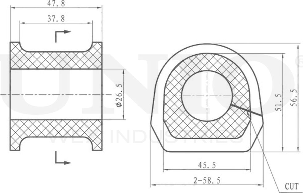 Втулка стабилизатора (Unio). Артикул RMP-10264