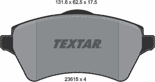 Тормозные колодки Textar Q+. Артикул 2361501