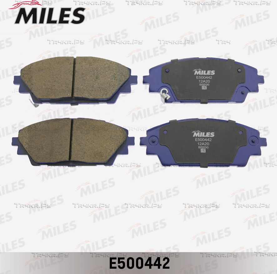 Тормозные колодки Miles (Керамика) передние для Mazda CX-3 I 2015-2026. Артикул E500442