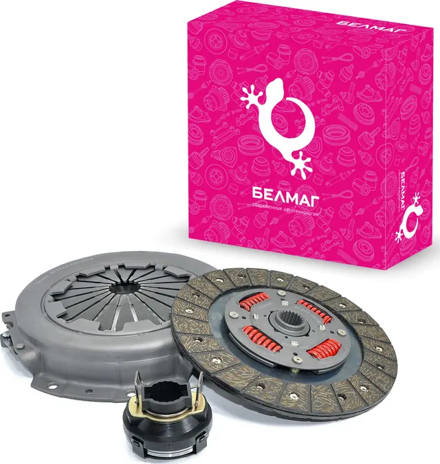 Сцепление ВАЗ 2123 БелМаг (усиленное) в сборе (диск нажимной, ведомый, выжимной (Belmag). Артикул BM0293
