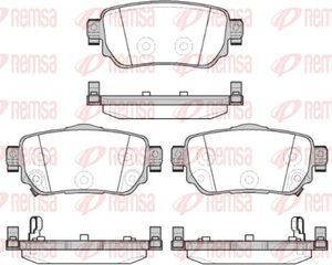 Тормозные колодки Remsa задние для Nissan X-Trail T32 2013-2025. Артикул 1582.02