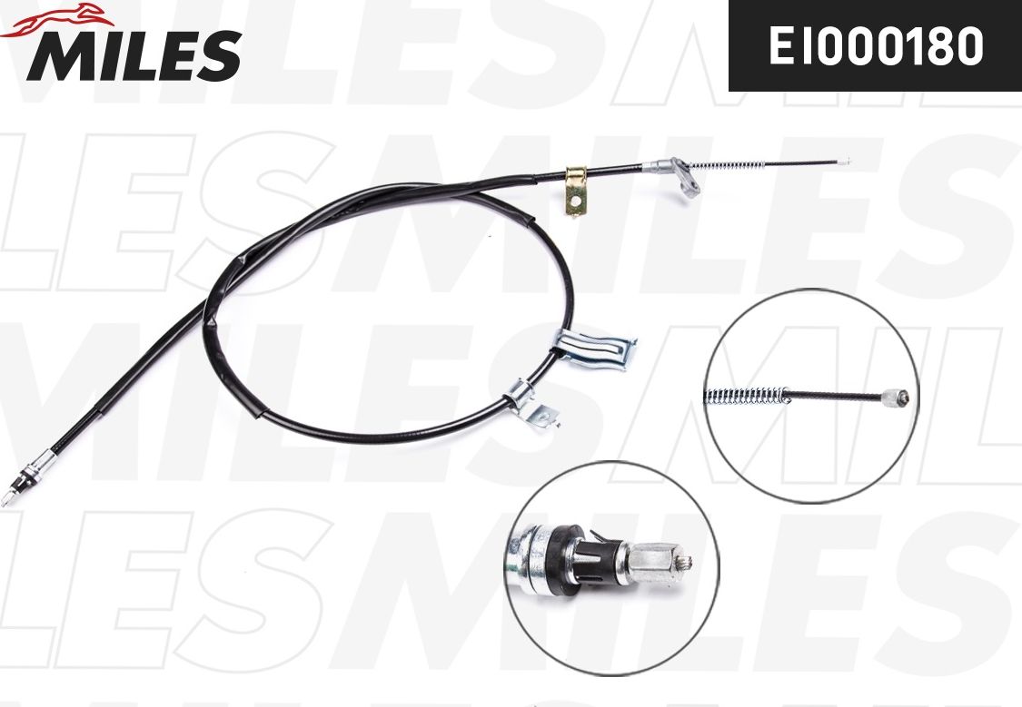 Трос ручника (тросик ручного тормоза) Miles. Артикул EI000180