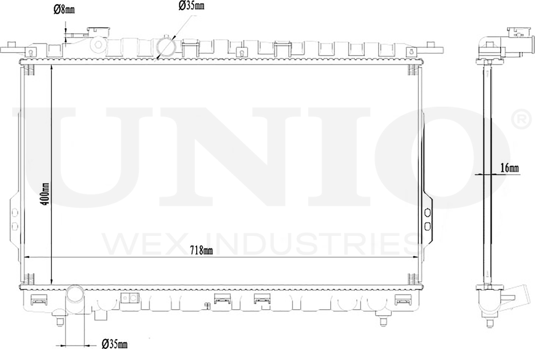 Радиатор двигателя (Unio). Артикул RAD-10006