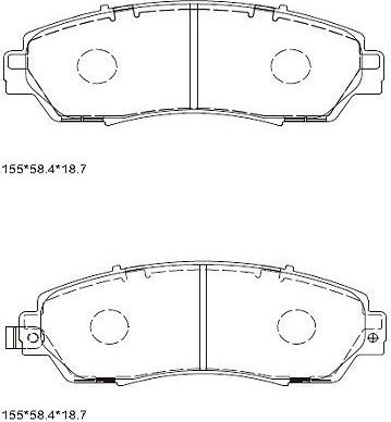 Тормозные колодки Asimco. Артикул KD1508