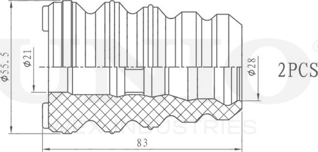 Отбойник амортизатора, комплект (Unio). Артикул DUC-40014