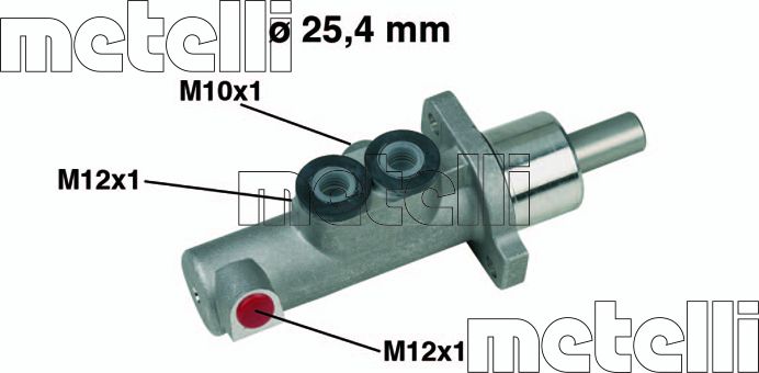 Тормозной цилиндр главный Metelli (алюминий). Артикул 05-0440