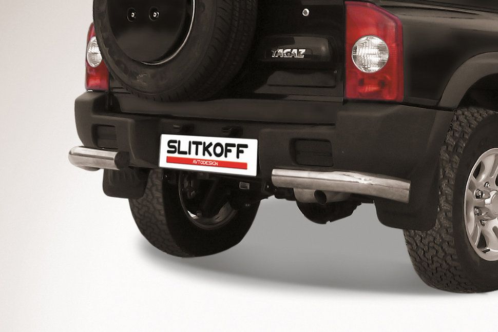 Защита Slitkoff задняя d76 уголки для ТагАЗ Tager 5-дв. 2008-2026. Артикул TAT5d018