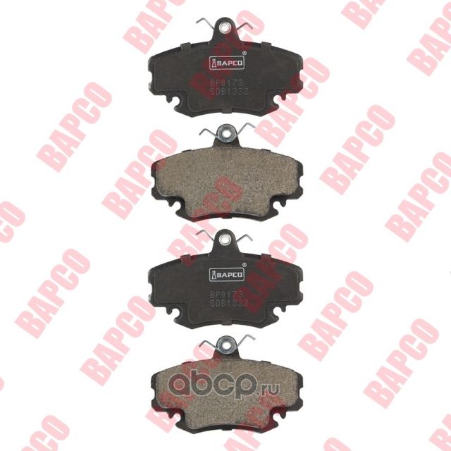 Колодки тормозные дисковые пер. RENAULT CLIO I 96-98, CLIO II, LOGAN I (Bapco) Bapco. Артикул BP0173