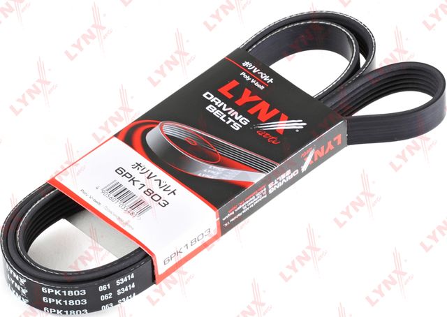 Приводной ремень поликлиновой LYNXauto для Opel Astra F 1991-2005. Артикул 6PK1803