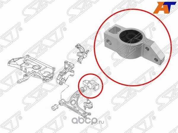 Сайлентблок переднего рычага задний VOLKSWAGEN GOL (SAT). Артикул ST1K0199232J