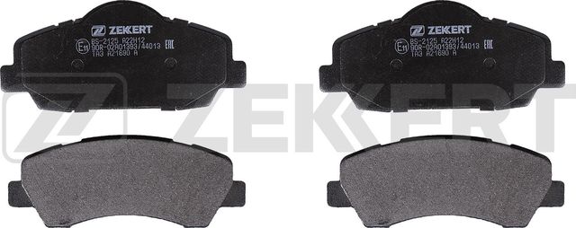 Тормозные колодки Zekkert передние для Citroen C-Elysee I 2012-2026. Артикул BS-2125