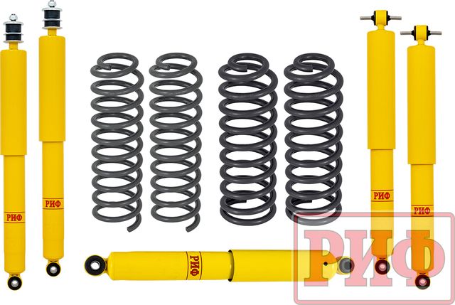 Лифт-комплект РИФ средний для Jeep Wrangler JK (5 дверей) 2007-2018, лифт 50 мм. Артикул RIF-JK-C