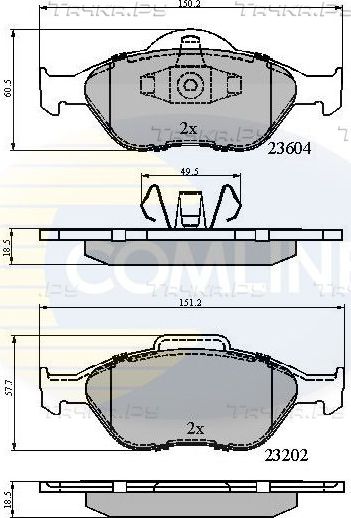 Тормозные колодки Comline Comline передние для Ford KA I 2001-2008. Артикул CBP0891