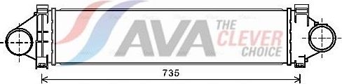 Интеркулер AVA для Land Rover Freelander II 2006-2014. Артикул AU4213