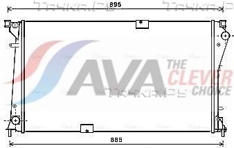 Радиатор охлаждения двигателя AVA для Renault Trafic II 2006-2014. Артикул RTA2490
