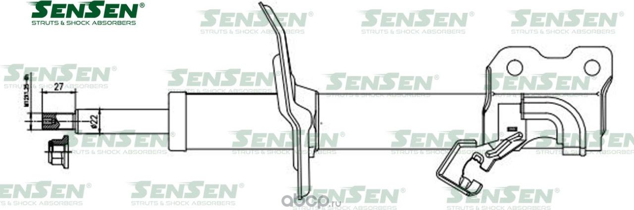 АМОРТ. ПЕРЕД. ЛЕВ. ГАЗ NISSAN JUKE (Sensen). Артикул 42141763