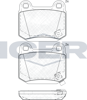 Тормозные колодки Icer. Артикул 181634