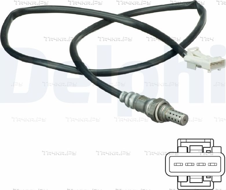 Лямбда-зонд (кислородный датчик) Delphi для Saab 9-5 I 1997-2009. Артикул ES20115-12B1