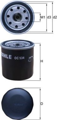 Масляный фильтр Mahle. Артикул OC 534