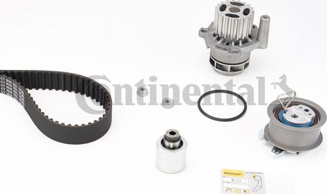 Помпа (водяной насос) с комплектом ремня ГРМ ContiTech для Audi A2 2000-2005. Артикул CT1028WP1