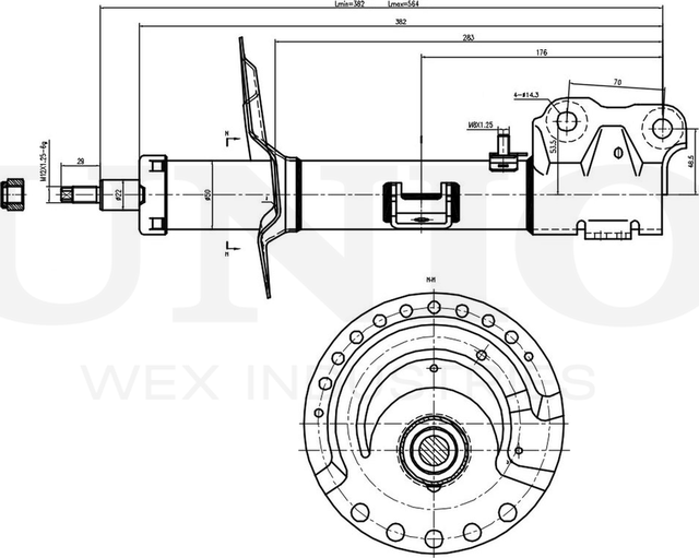 Амортизатор подвески (Unio). Артикул SAB-10269