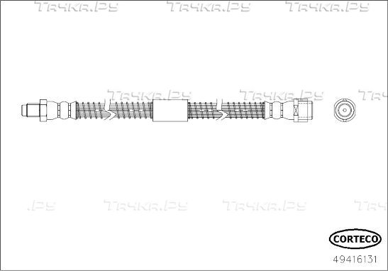 Тормозной шланг Corteco. Артикул 49416131