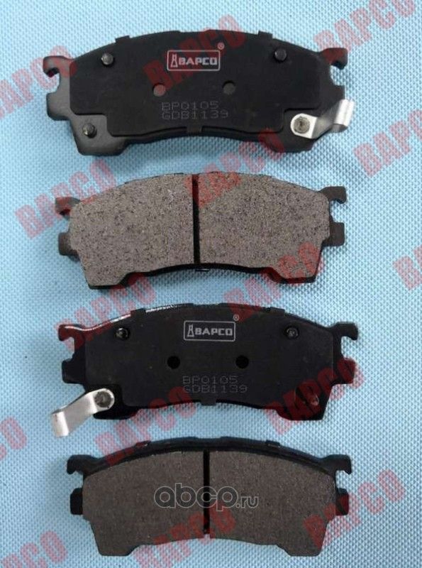 Колодки тормозные дисковые пер. MAZDA 626 IV (GE) 92-98, MX-6 (GE) 92 (Bapco) Bapco. Артикул BP0105