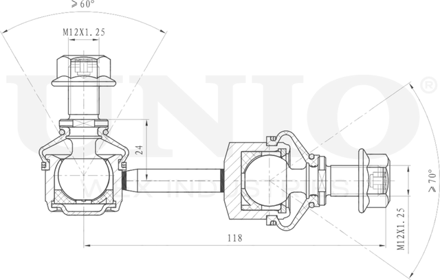 Тяга/стойка стабилизатора (Unio). Артикул SSP-50277