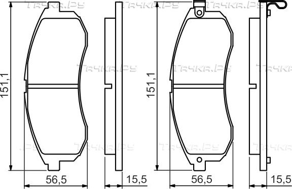 Тормозные колодки Bosch (Low-Metallic). Артикул 0 986 494 362