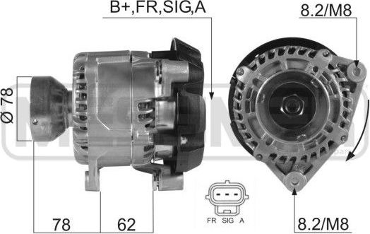 Генератор Era OEM для Ford Focus I 1998-2005. Артикул 210366