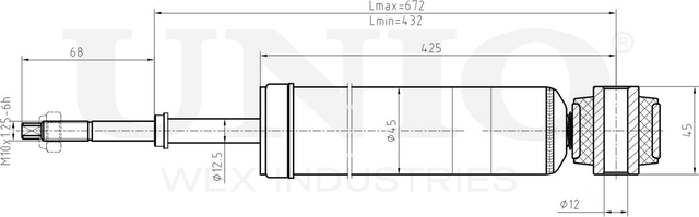 Амортизатор подвески (Unio). Артикул SAB-10587