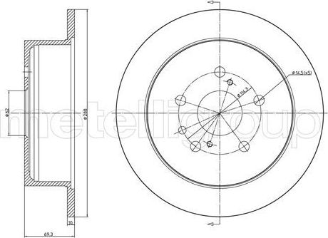 Тормозной диск Trusting задний для Lexus RX II 2003-2008. Артикул DF1126