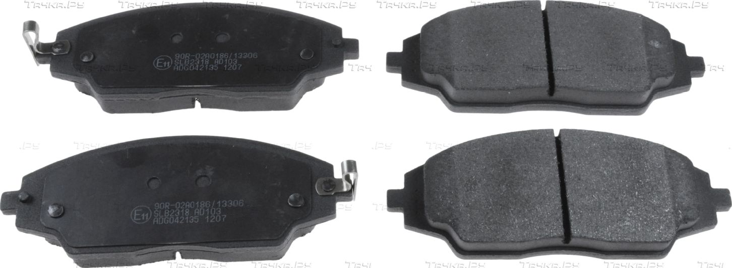 Тормозные колодки Blue Print передние для Chevrolet Aveo II 2011-2015. Артикул ADG042135